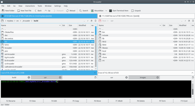 Krusader file manager